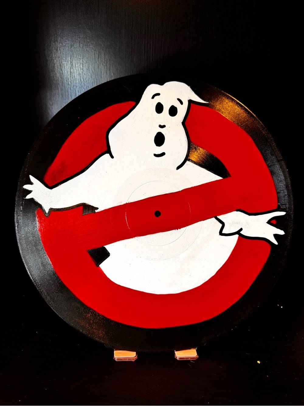 Ghostbusters Upcycled Logo Vinyl Record